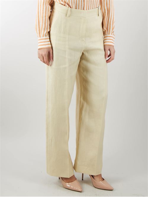 Wide trousers in washed linen Max Mara Weekend MAX MARA WEEKEND | Pants | MALIZIA35